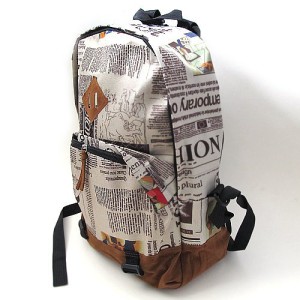 Unisex-Men-Girls-Newspaper-Print-Canvas-Backpack-font-b-School-b-font-font-b-Bag-b